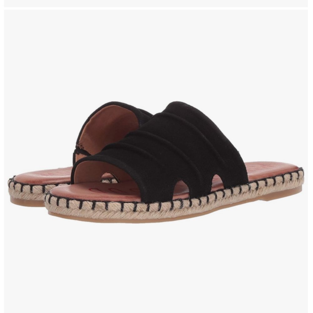 MUSSE & CLOUD Suede Padded Slide Espadrille Sandals